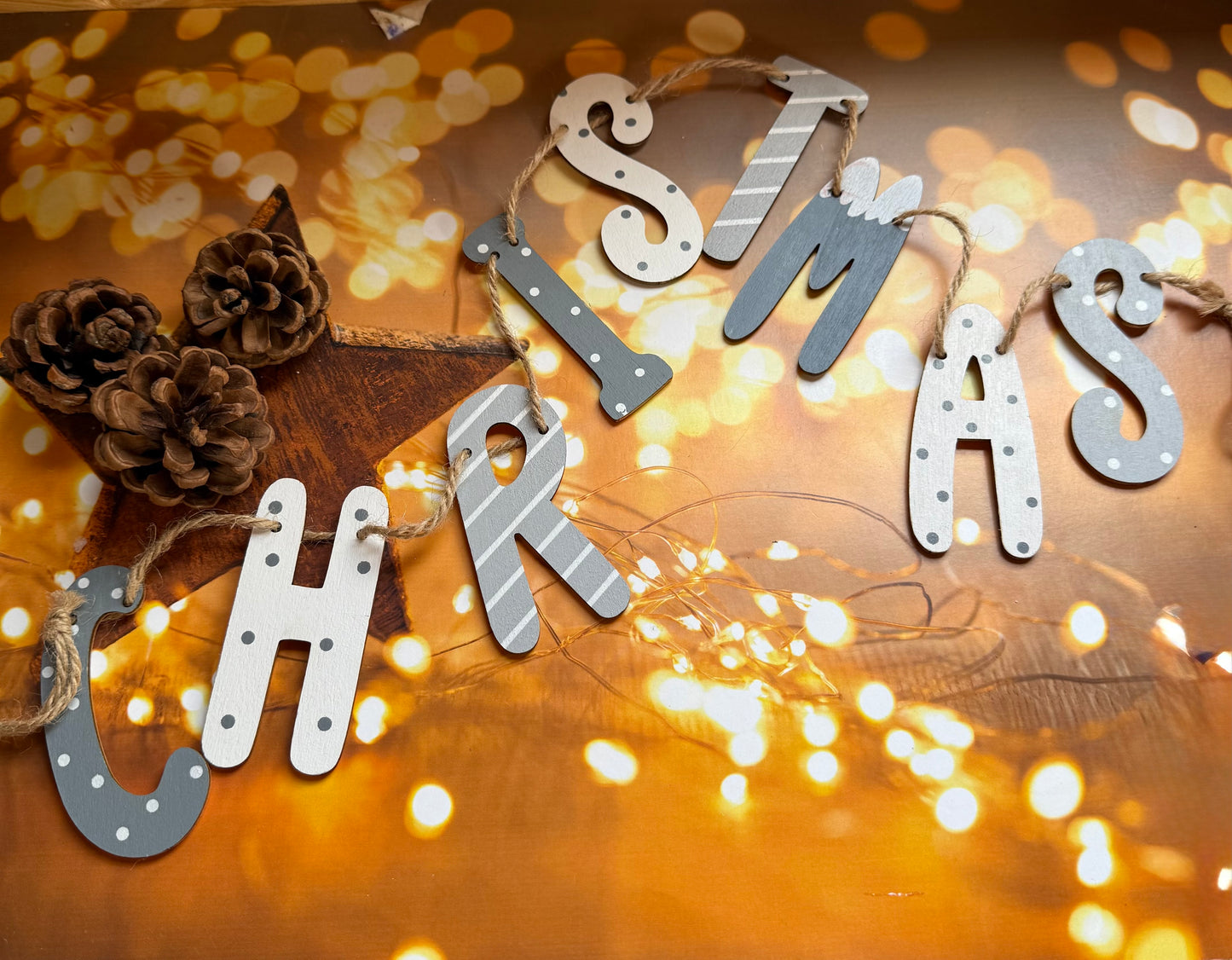 Wooden Christmas Garland