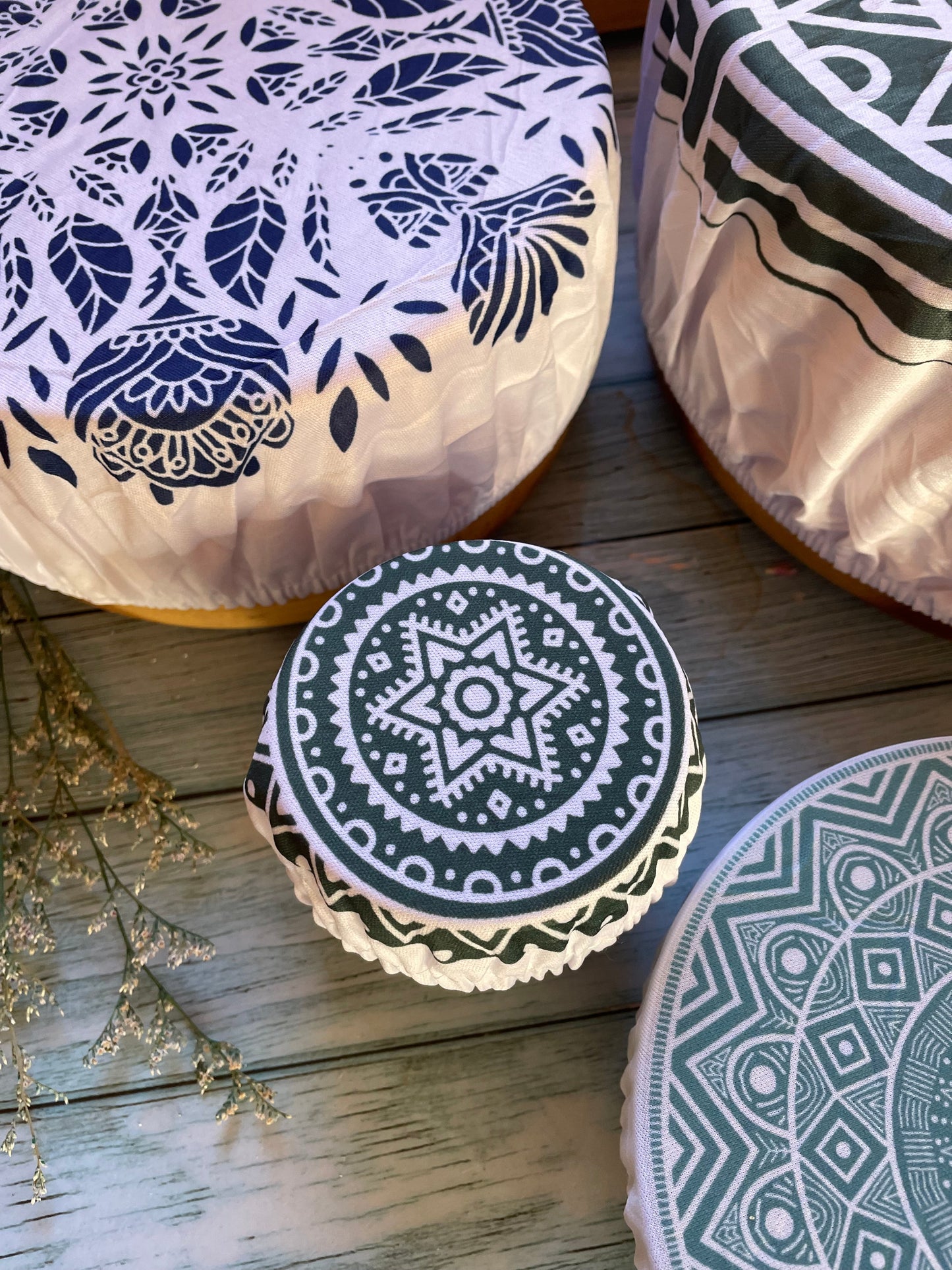 5 Waterproof Reusable Bowl Covers, Eco Friendly Food Cover, Plastic Free Clingfilm