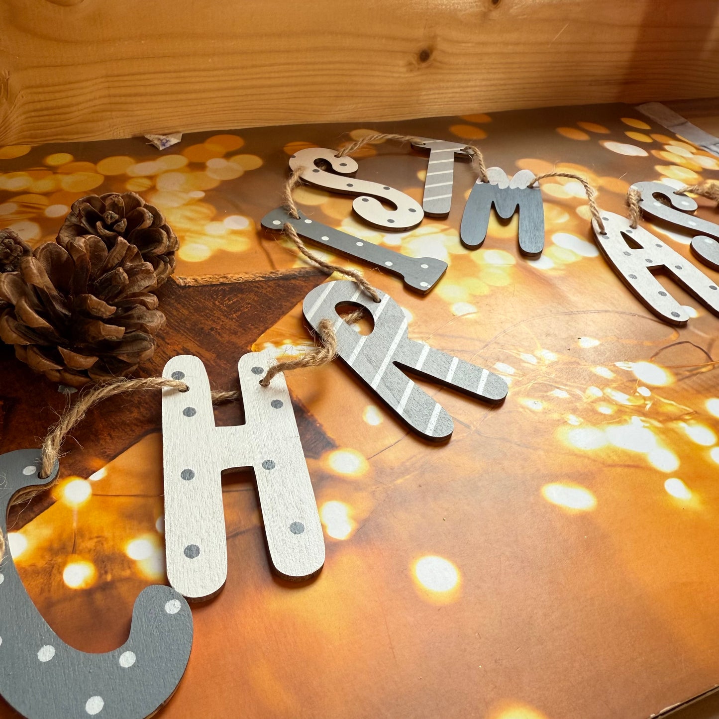 Wooden Christmas Garland