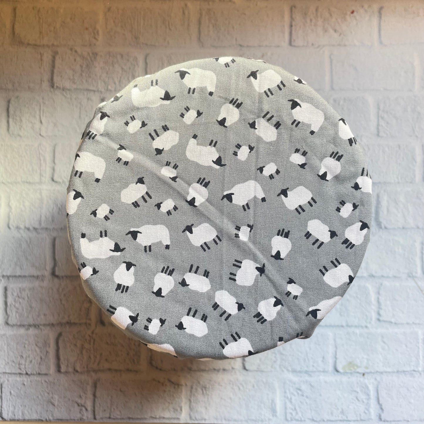 Various 13-15cm Medium Bowl Size Reusable Bowl Covers in Cotton Fabric, Eco Friendly Food Cover, Plastic Free Clingfilm, Ideal Valentines Gift Sheep