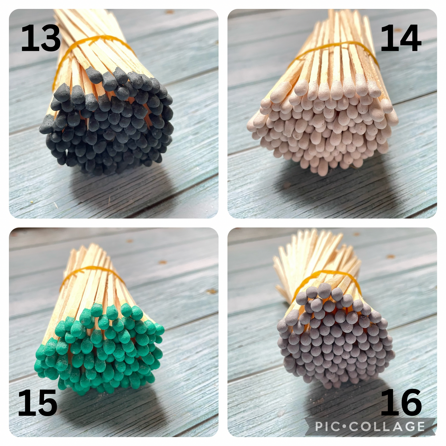 Luxury Long Coloured Matches Refill, 100mm/10cm/4 inches, Match Pot Refills, Rainbow Matches, Multicoloured Matches, Matches for Candles 100 Matches