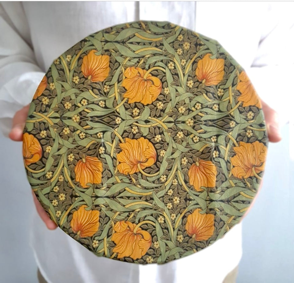 Pretty Print Set of 3 (S,M,L) Beeswax Wraps | Eco Friendly Sandwich Wraps