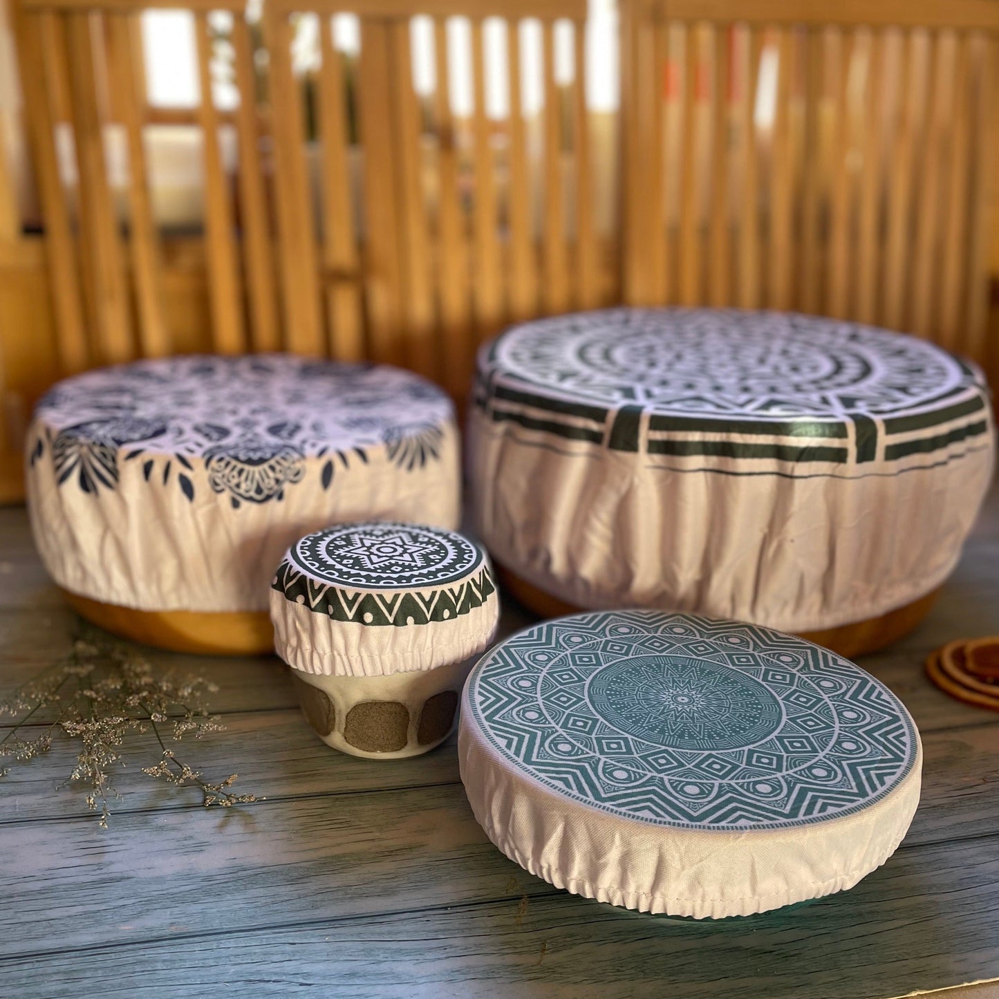 5 Waterproof Reusable Bowl Covers, Eco Friendly Food Cover, Plastic Free Clingfilm