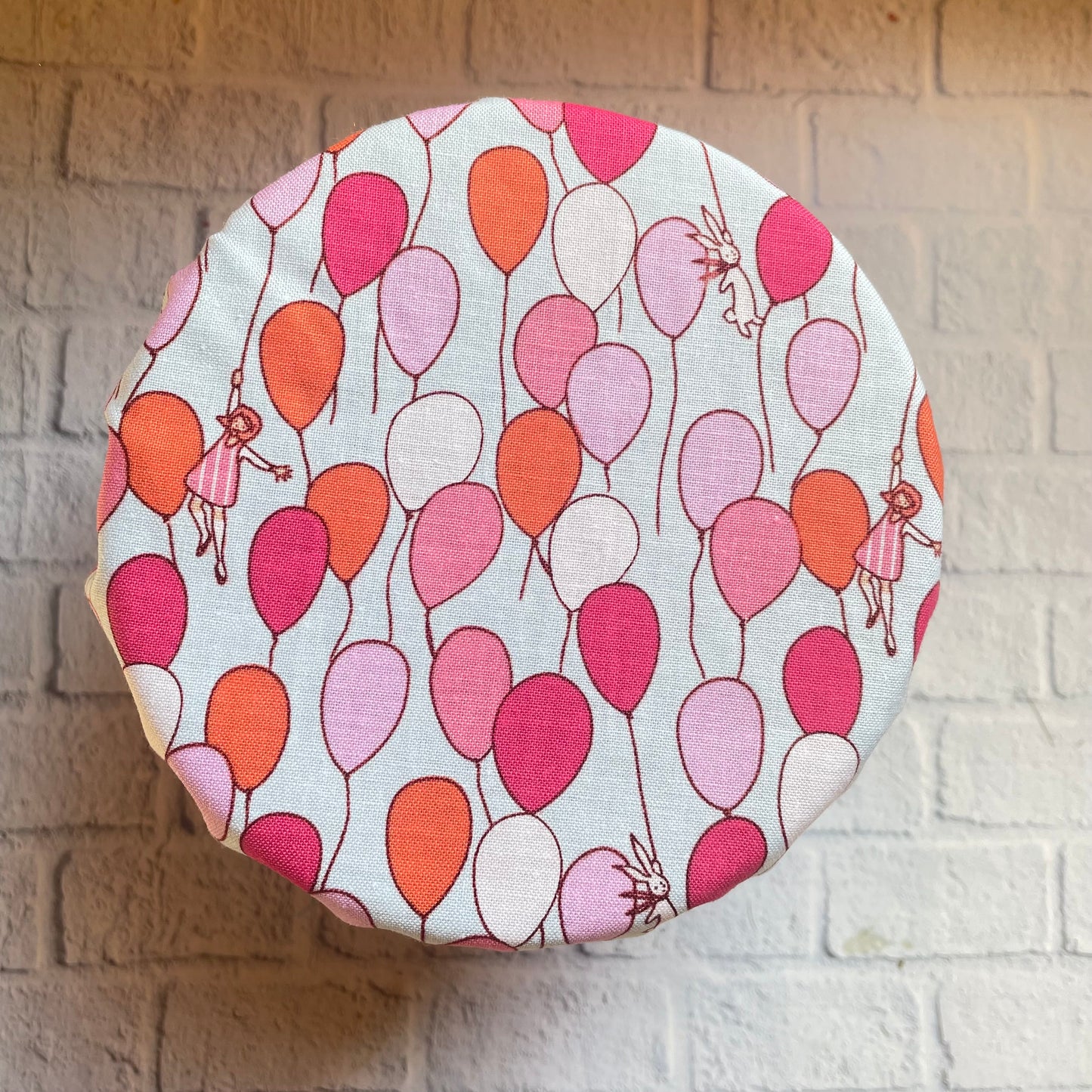 Various 13-15cm Medium Bowl Size Reusable Bowl Covers in Cotton Fabric, Eco Friendly Food Cover, Plastic Free Clingfilm, Ideal Valentines Gift Balloons