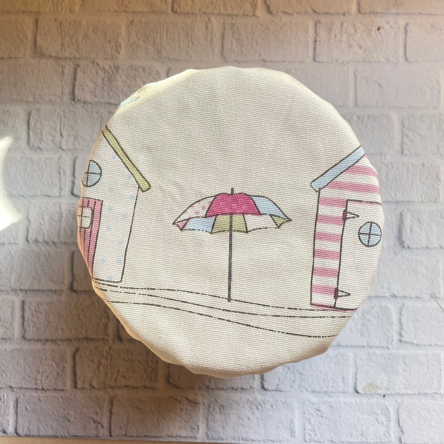 Various 13-15cm Medium Bowl Size Reusable Bowl Covers in Cotton Fabric, Eco Friendly Food Cover, Plastic Free Clingfilm, Ideal Valentines Gift Beach Hut