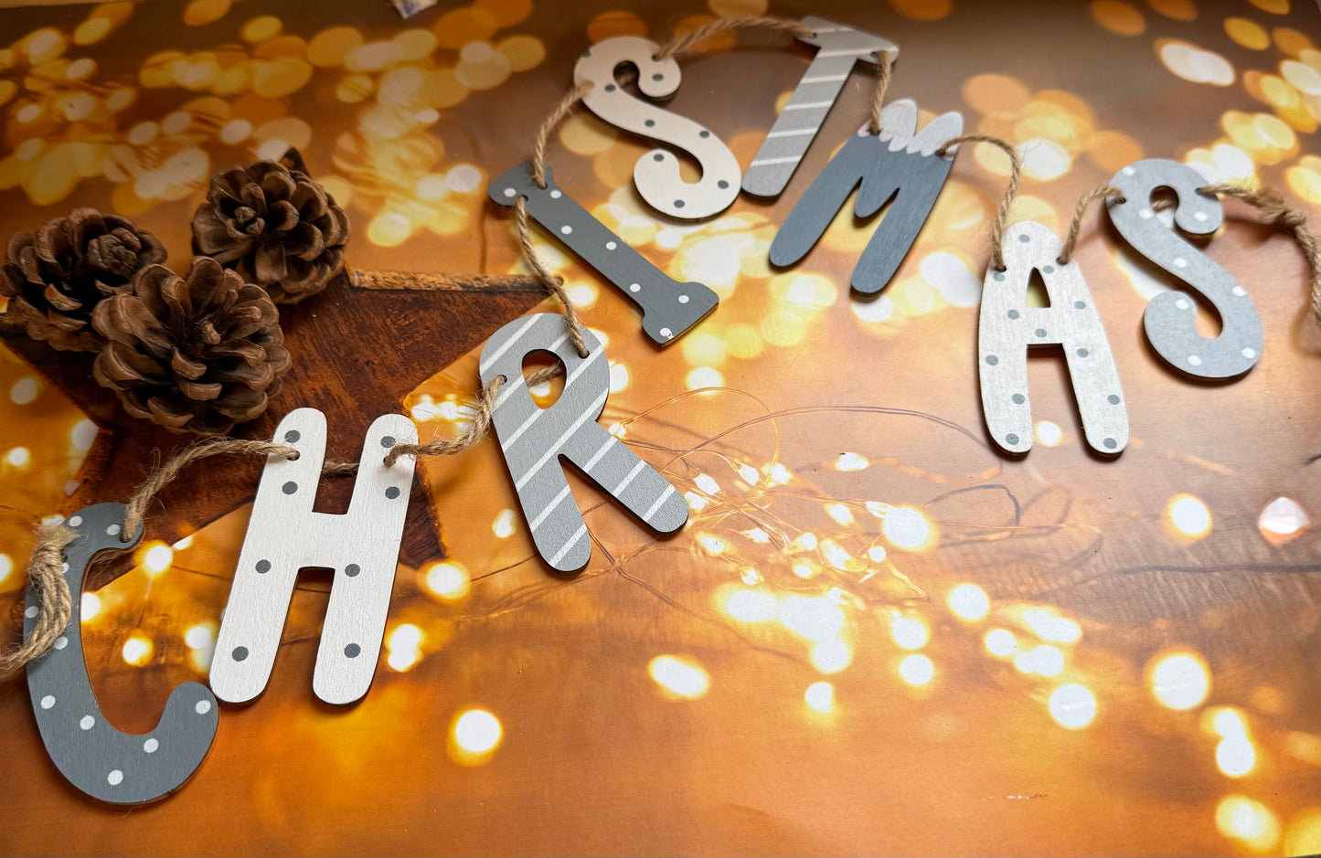Wooden Christmas Garland