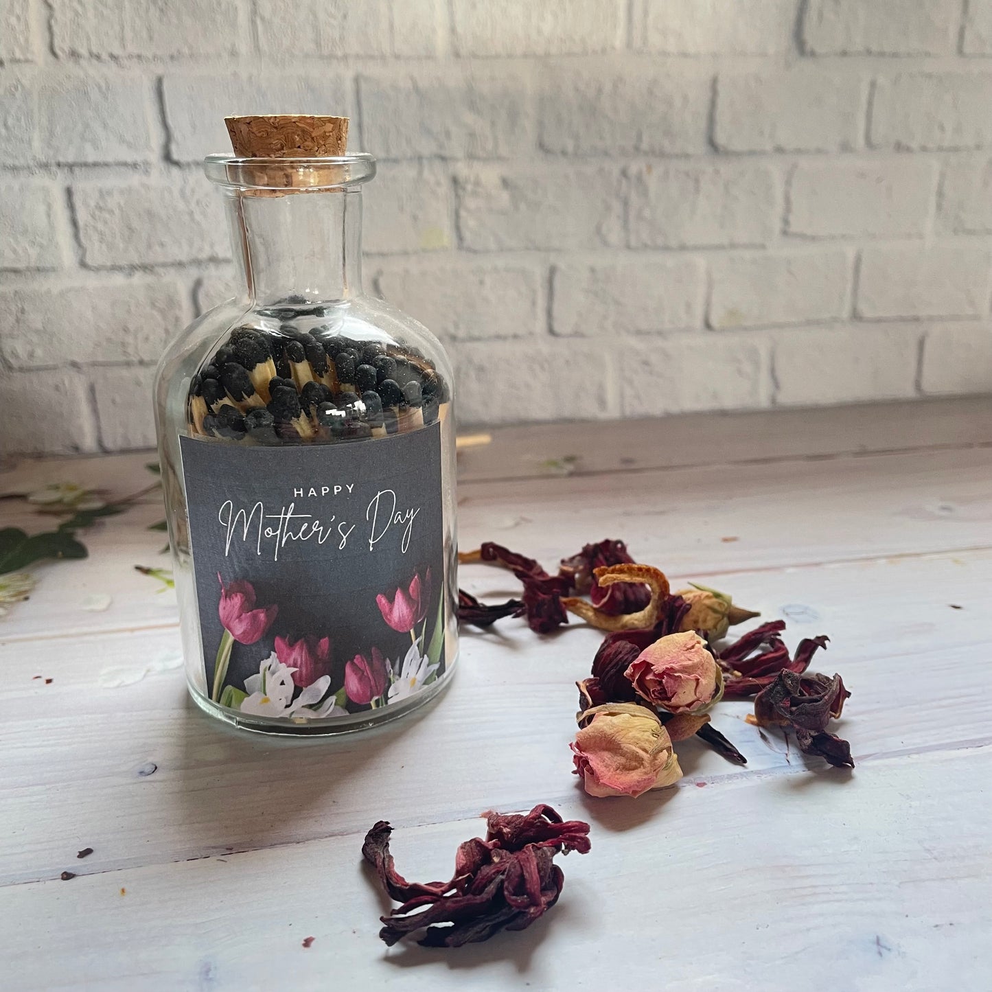 Happy Mother’s Day Glass Jar of Coloured Matches, Mother’s Day Gift, Gift for Mothering Day Sunday, Gift for Mum