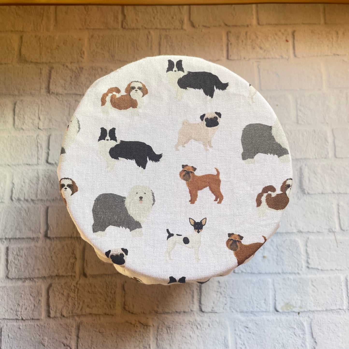 Various 13-15cm Medium Bowl Size Reusable Bowl Covers in Cotton Fabric, Eco Friendly Food Cover, Plastic Free Clingfilm, Ideal Valentines Gift Dogs