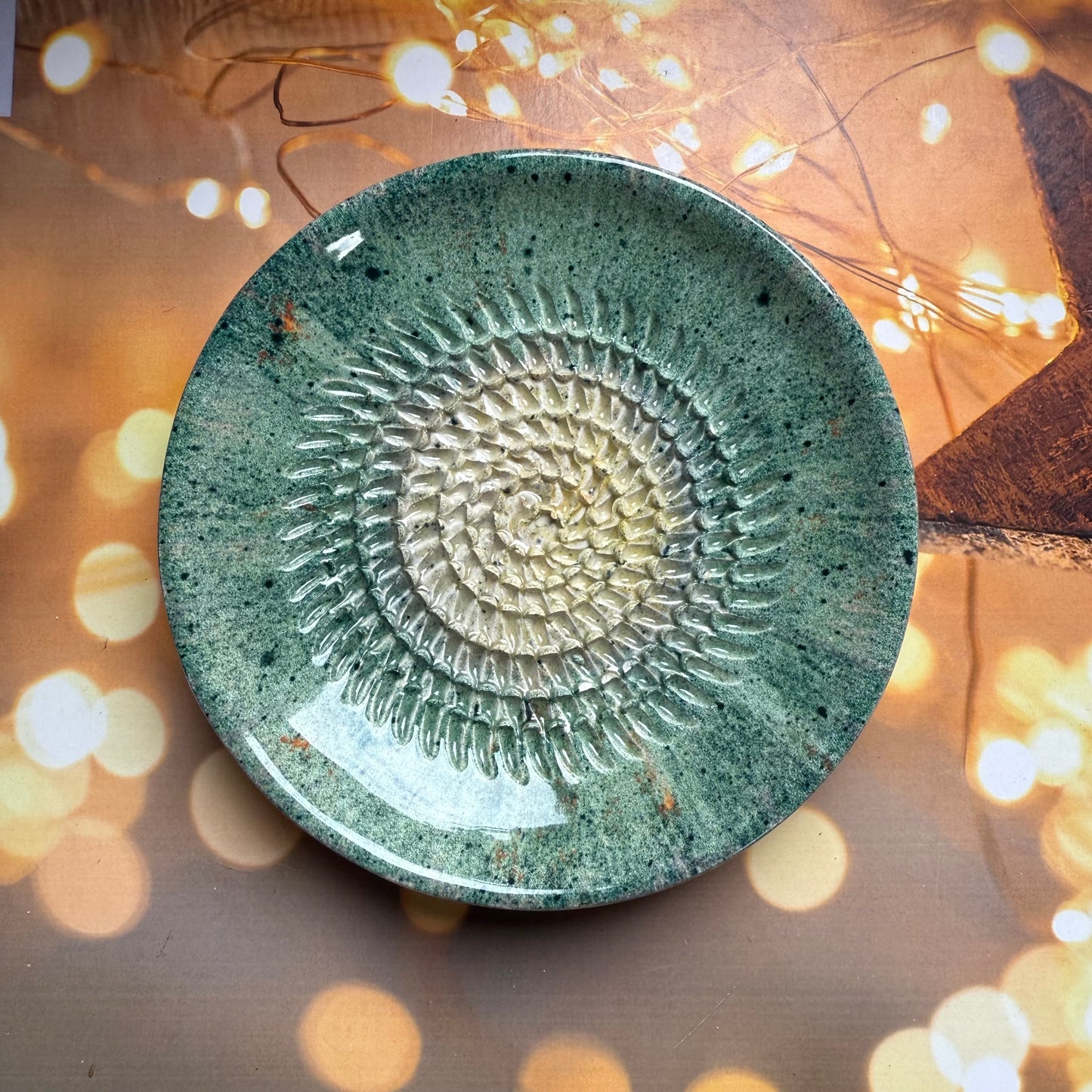 Handmade Ceramic Garlic, Ginger and Vegetable Grater Plate and with Brush (Optional), Garlic Grater Plate