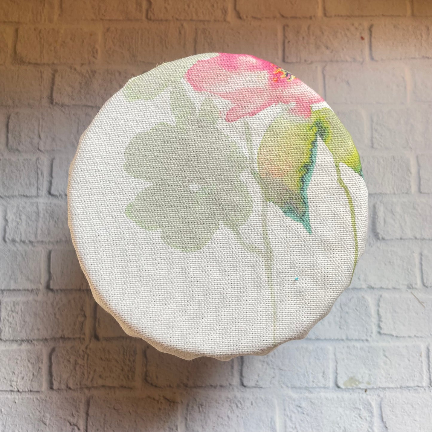 Various 13-15cm Medium Bowl Size Reusable Bowl Covers in Cotton Fabric, Eco Friendly Food Cover, Plastic Free Clingfilm, Ideal Valentines Gift Watercolour Floral
