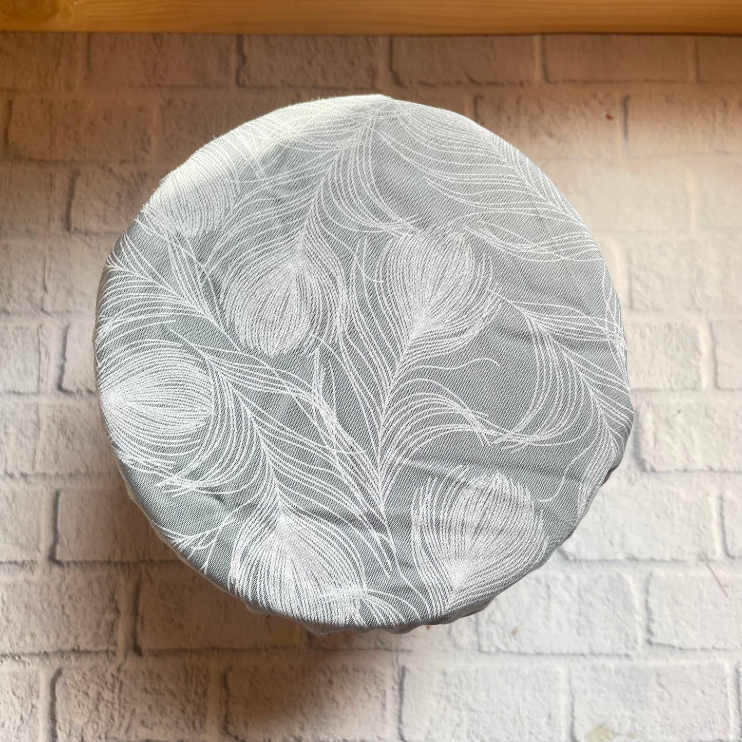 Various 13-15cm Medium Bowl Size Reusable Bowl Covers in Cotton Fabric, Eco Friendly Food Cover, Plastic Free Clingfilm, Ideal Valentines Gift Feathers
