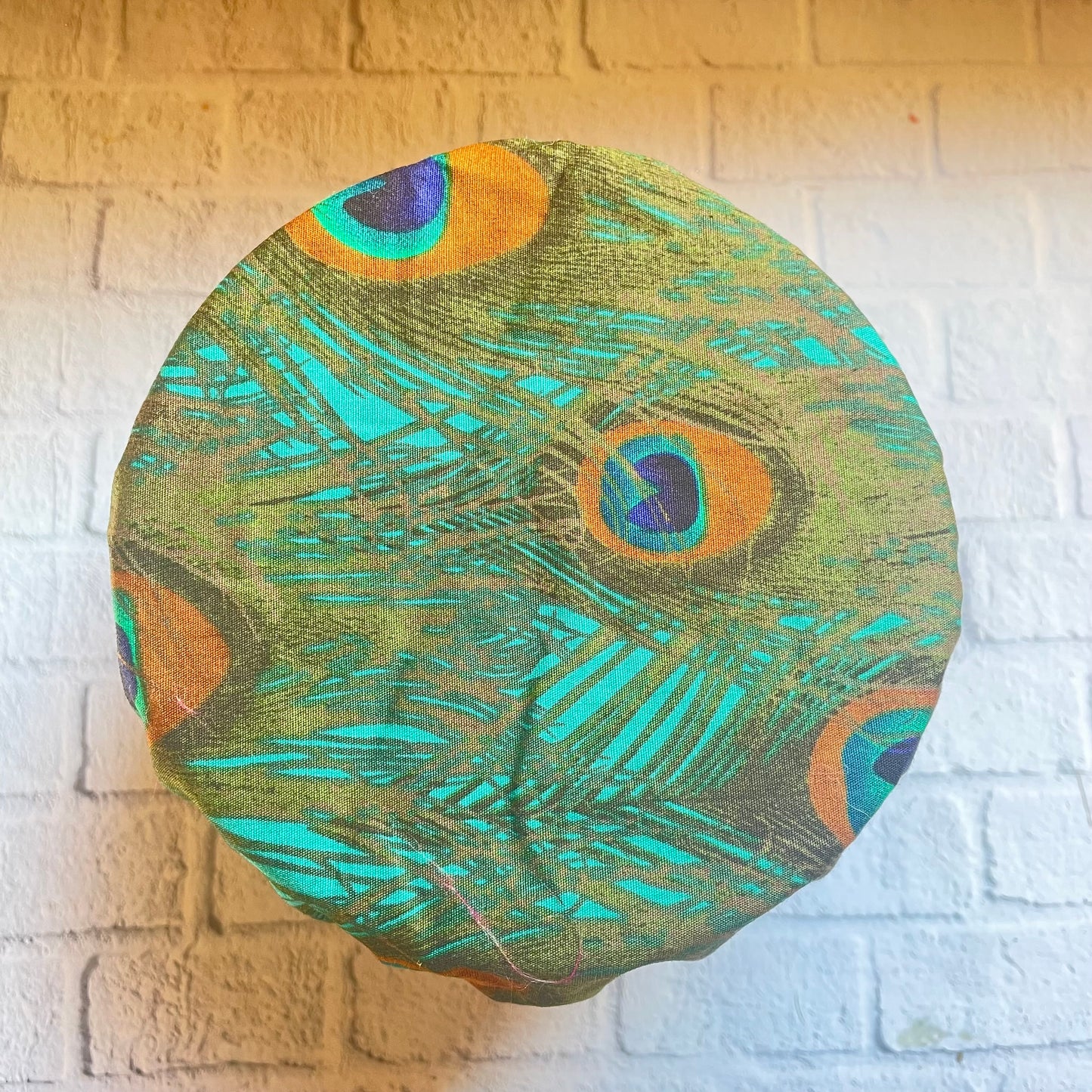 Various 13-15cm Medium Bowl Size Reusable Bowl Covers in Cotton Fabric, Eco Friendly Food Cover, Plastic Free Clingfilm, Ideal Valentines Gift Peacock
