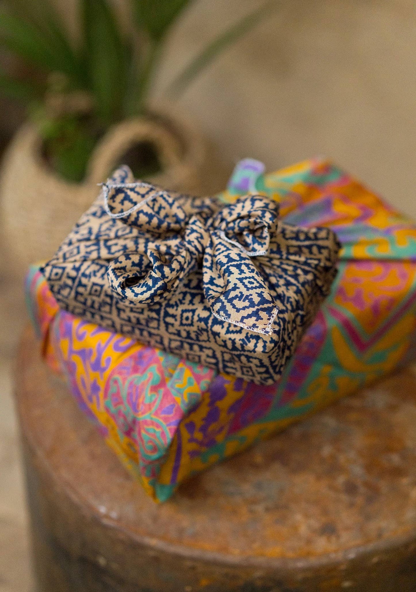 Recycled Sari Gift Wrap - Set of 4 Different Sizes