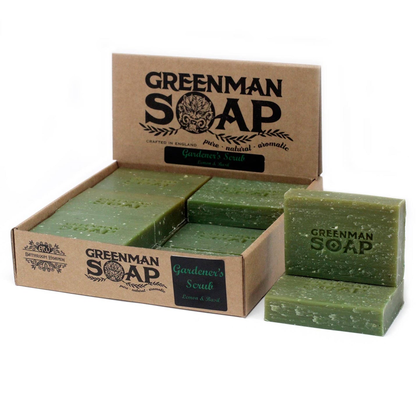 Handmade Lemon and Basil Gardener's Soap 100g - Gardener's Scrub