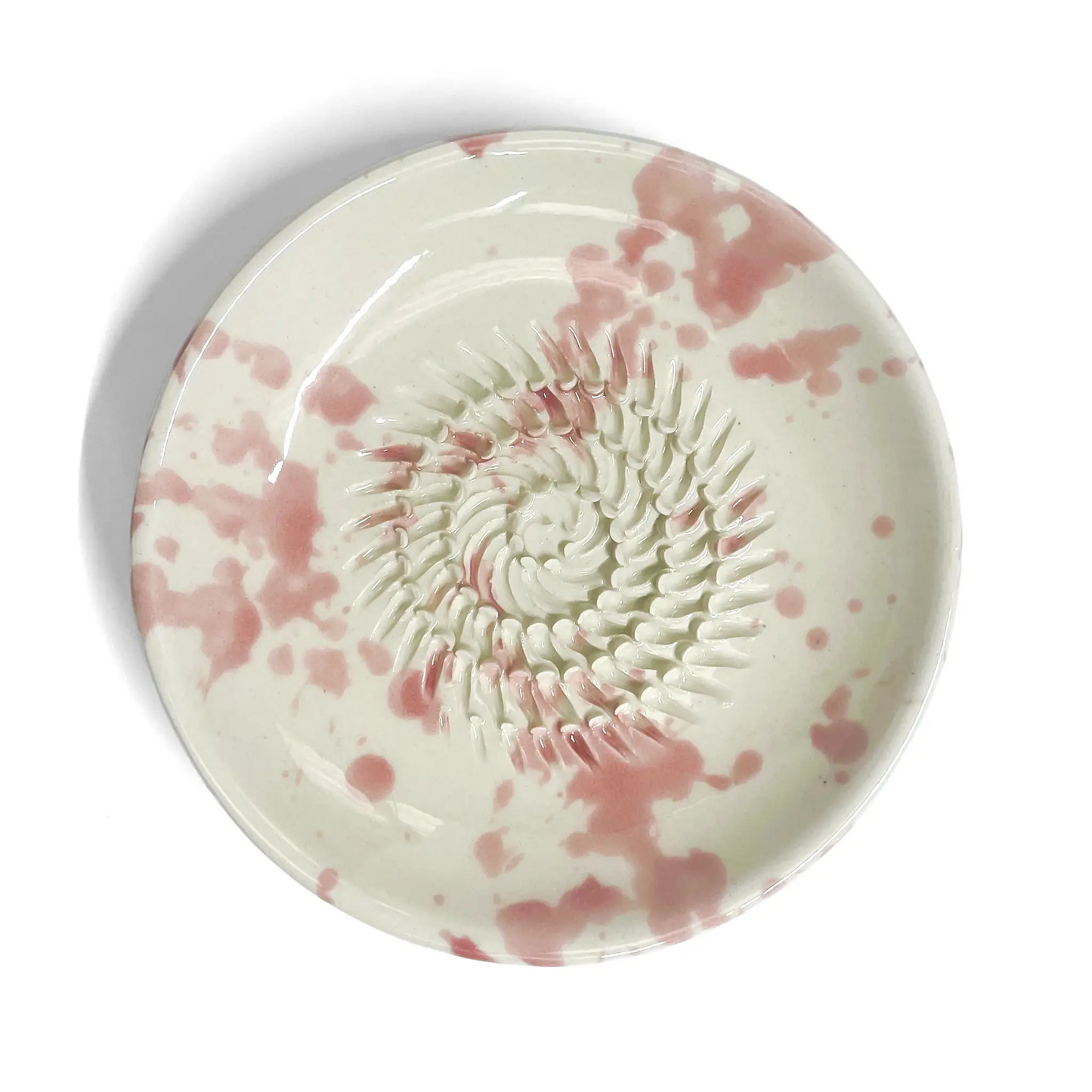 ABS Pottery - Garlic Grater Rose Splatter