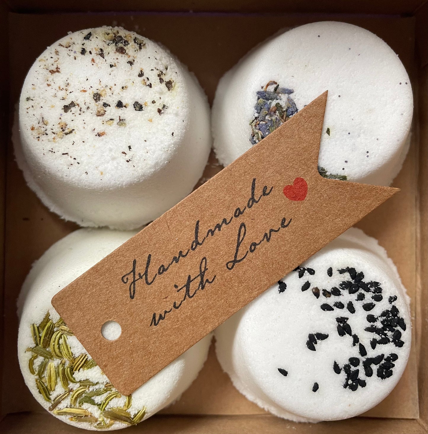 Handmade Aromatherapy Shower Steamers x 4 Gift Set No Tray Included Menopause Relief