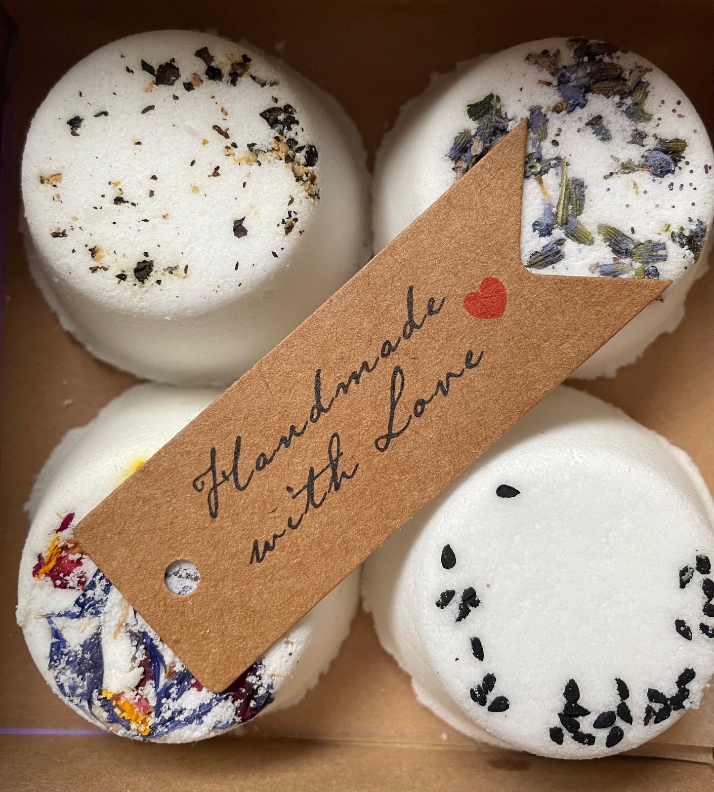 Handmade Aromatherapy Shower Steamers x 4 Gift Set No Tray Included