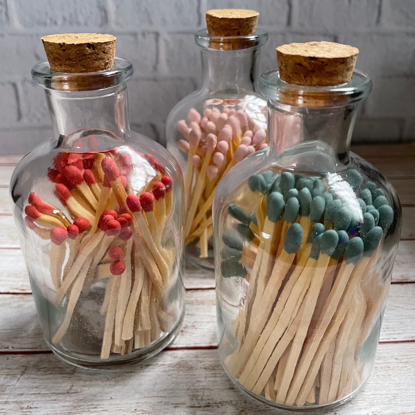 Personalisable Luxury Glass Jar of Long Matches 10cm x 5.5cm, Wedding Gift, Airbnb Gift, New House Gift, Anniversary Gift