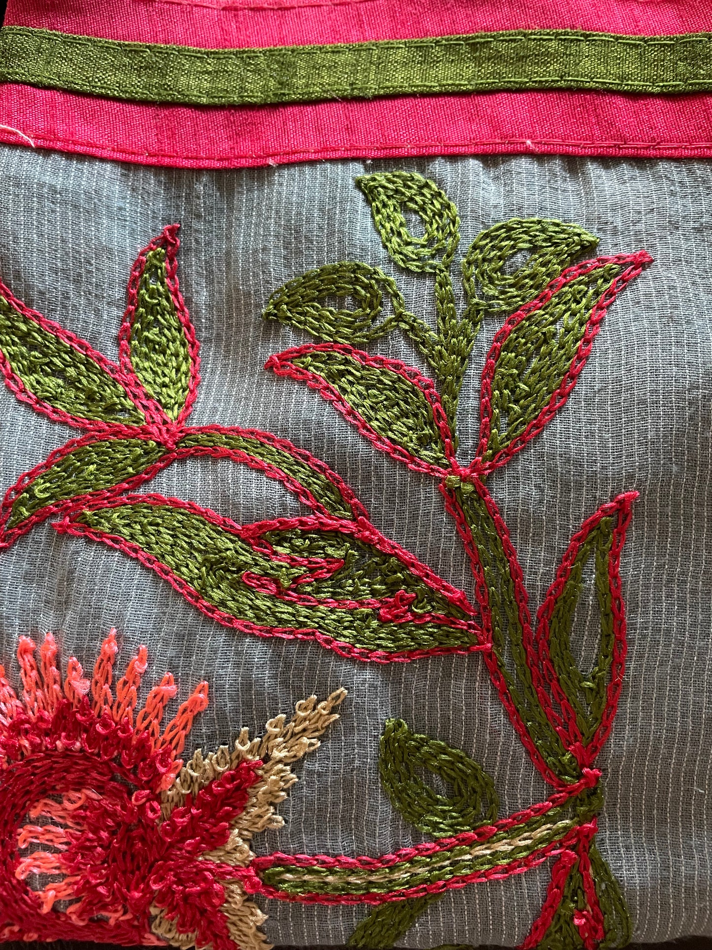 Handmade Fabric Gift Wrap 70cm x 70cm made by hand in India from recycled saris - Christmas Eco Wrapping