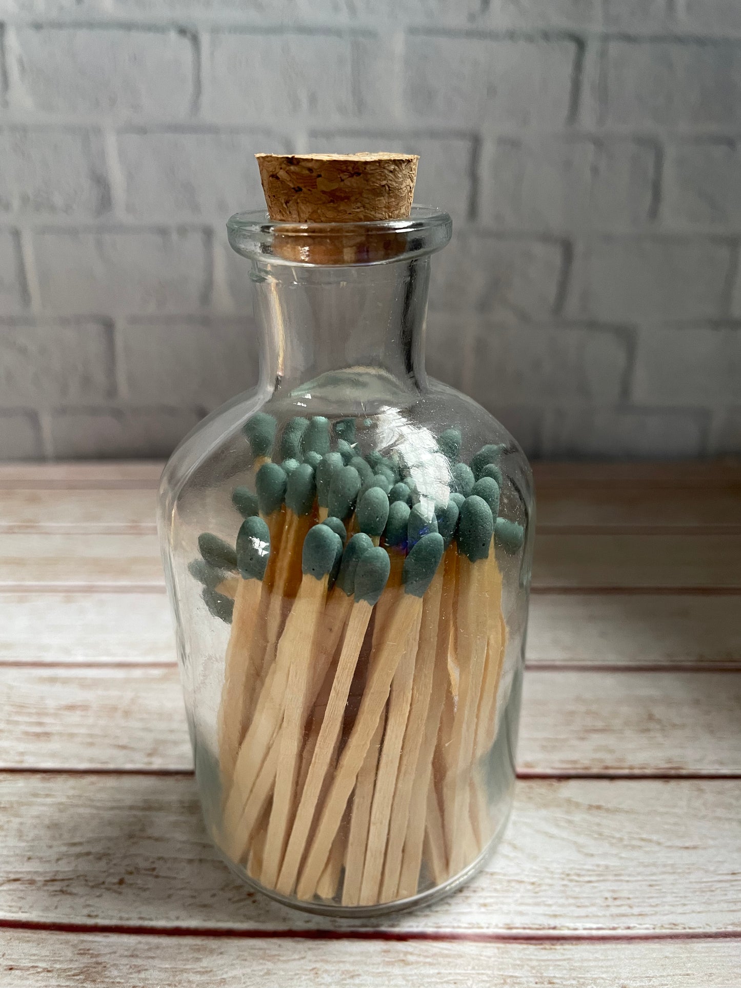 Personalisable Luxury Glass Jar of Long Matches 10cm x 5.5cm, Wedding Gift, Airbnb Gift, New House Gift, Anniversary Gift