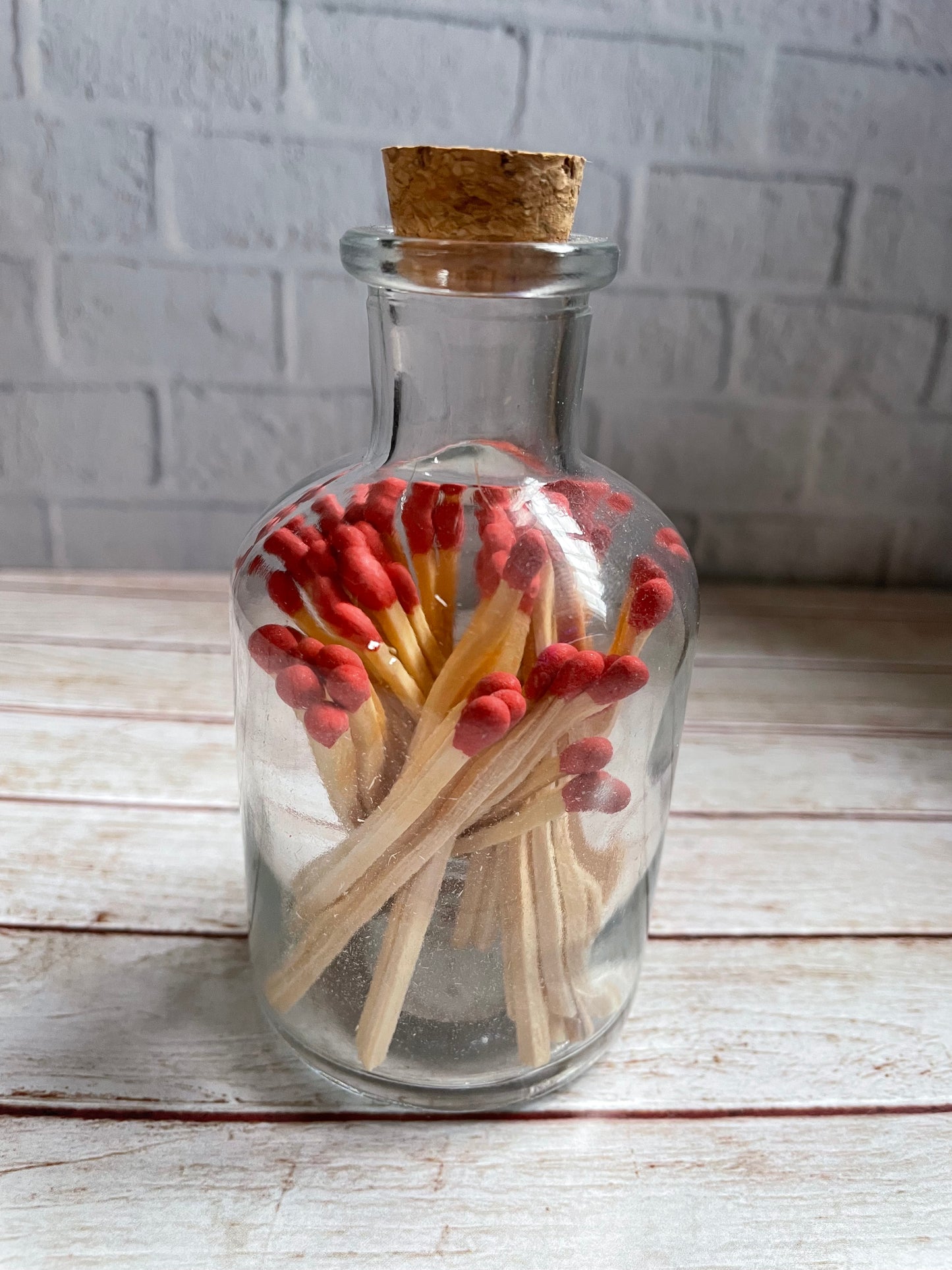 Personalisable Luxury Glass Jar of Long Matches 10cm x 5.5cm, Wedding Gift, Airbnb Gift, New House Gift, Anniversary Gift