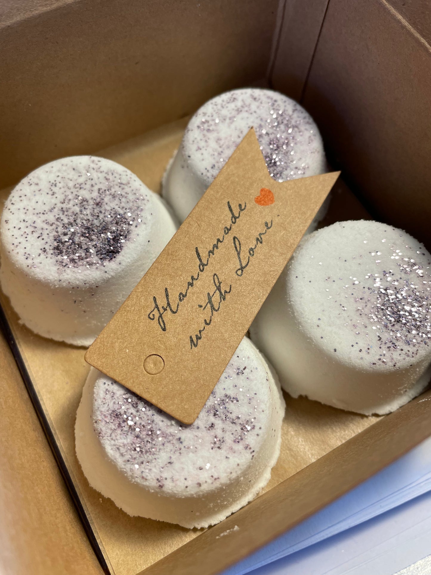 Handmade Aromatherapy Shower Steamers x 4 Gift Set No Tray Included Happy Birthday