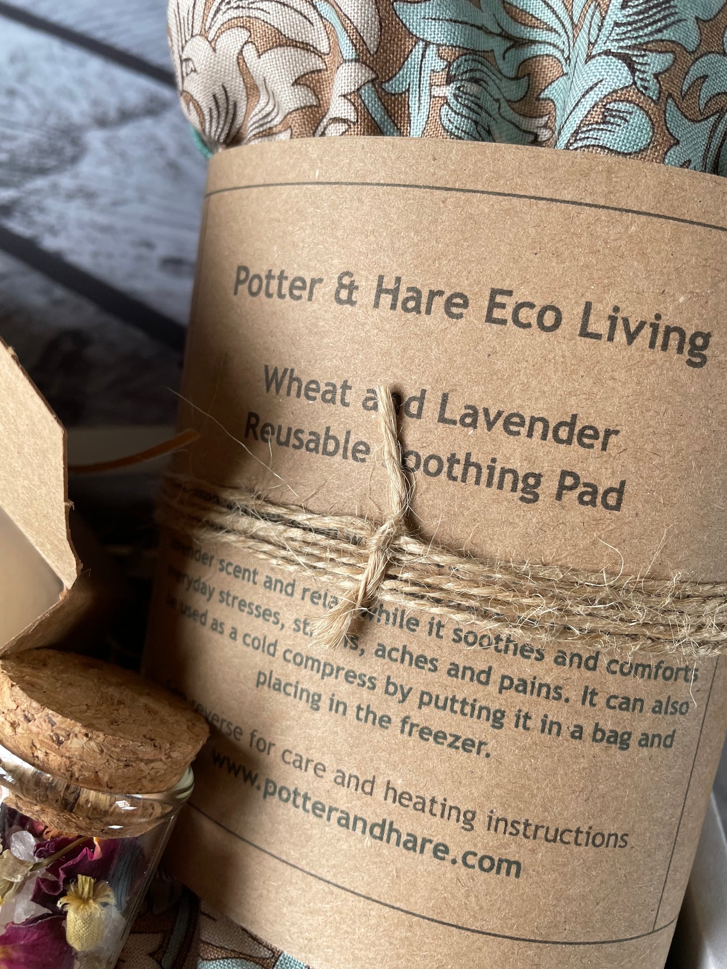 All Natural and Handmade Menopause Gift Set, Eco Menopause Gift Box containing aromatherapy shower steamers, heat pad, eye mask, bath salts and soothing tea bags