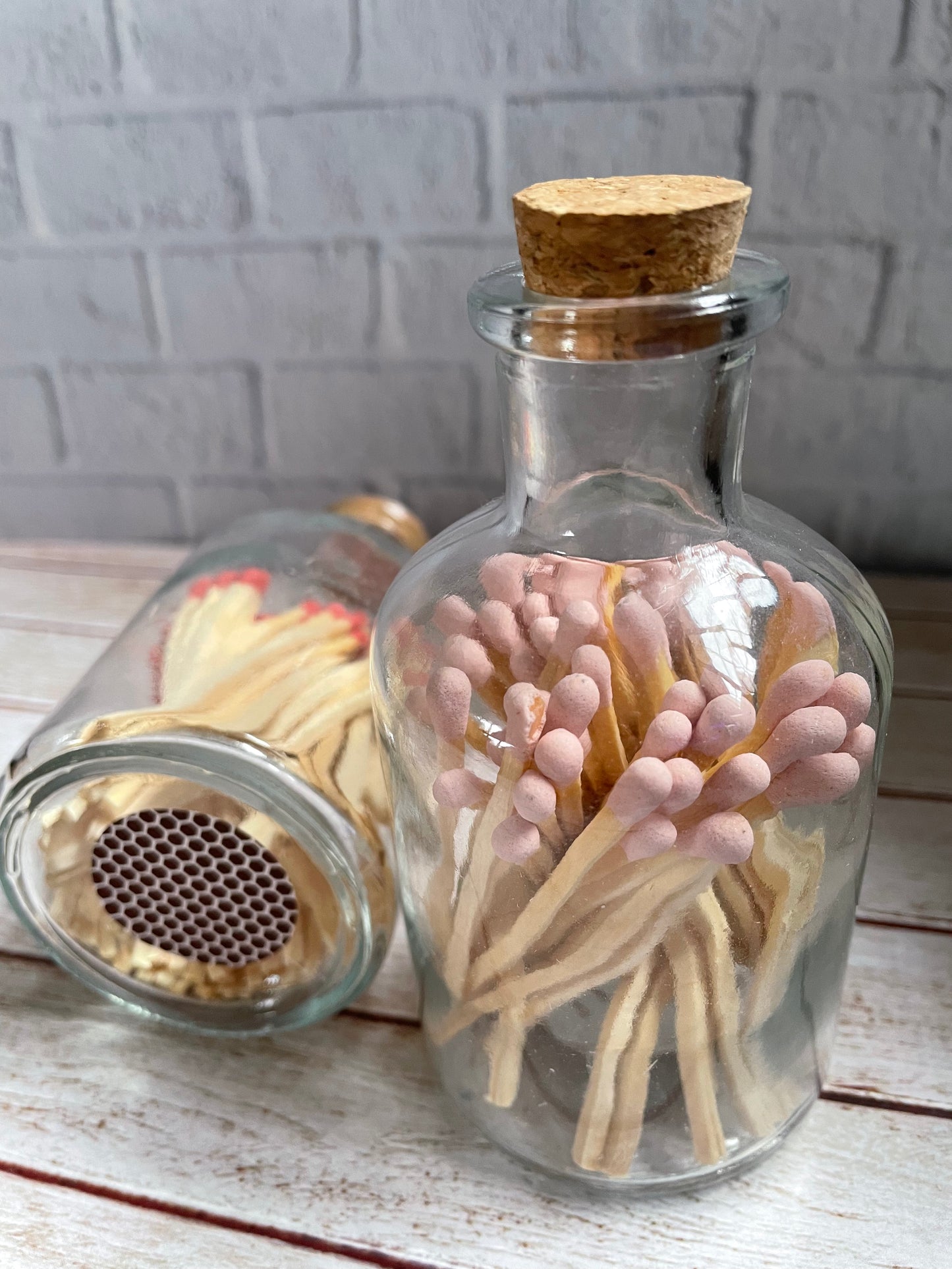 Personalisable Luxury Glass Jar of Long Matches 10cm x 5.5cm, Wedding Gift, Airbnb Gift, New House Gift, Anniversary Gift