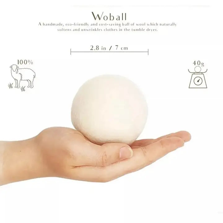 6 Wool Tumble Dryer Balls, Reusable laundry balls