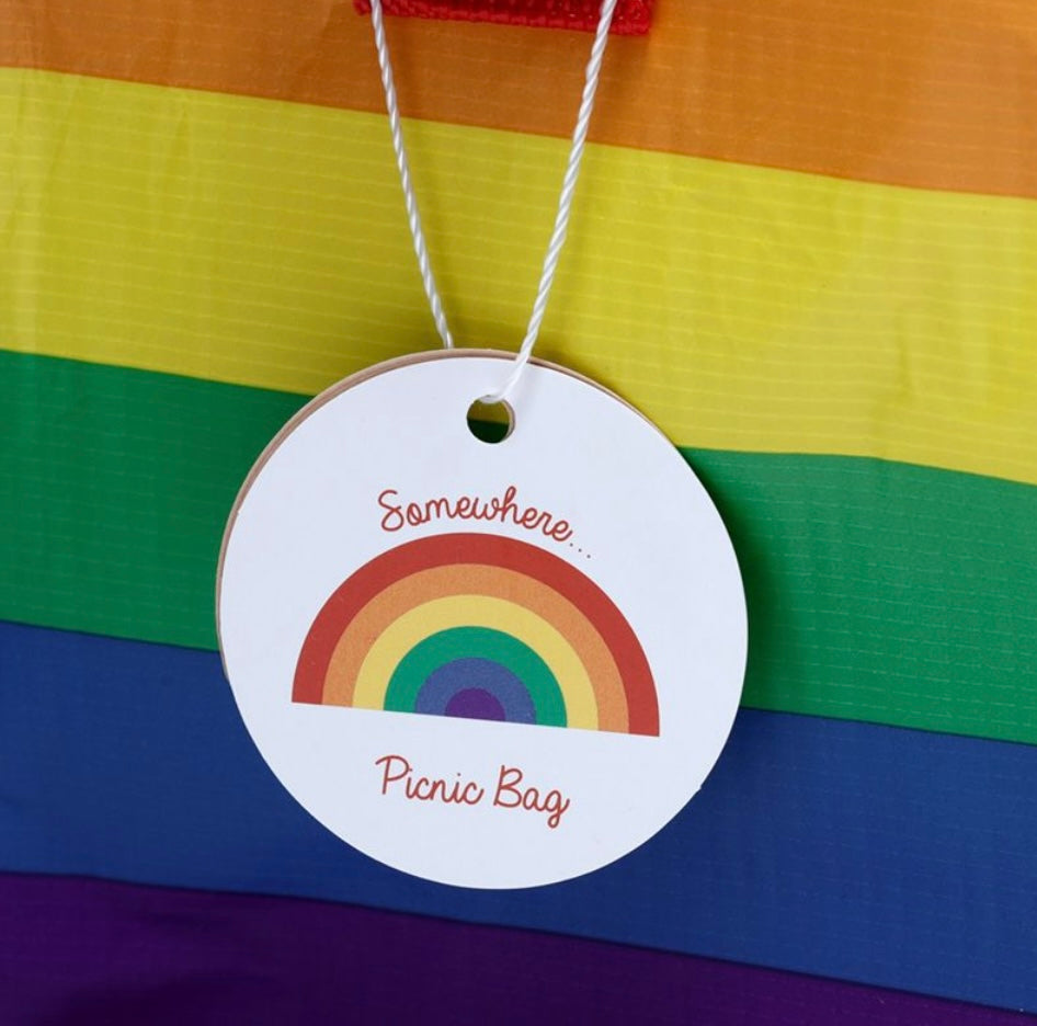 Rainbow Design Picnic Cool Bag made from Recycled Plastic Bottles - Insulated Lunch Bag | LGBTQ+ and Pride Gifts