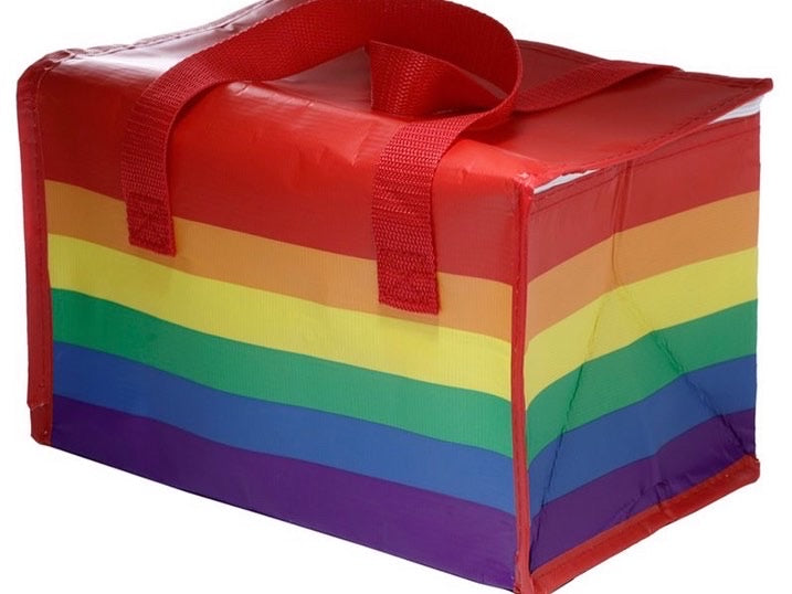 Rainbow Design Picnic Cool Bag made from Recycled Plastic Bottles - Insulated Lunch Bag | LGBTQ+ and Pride Gifts