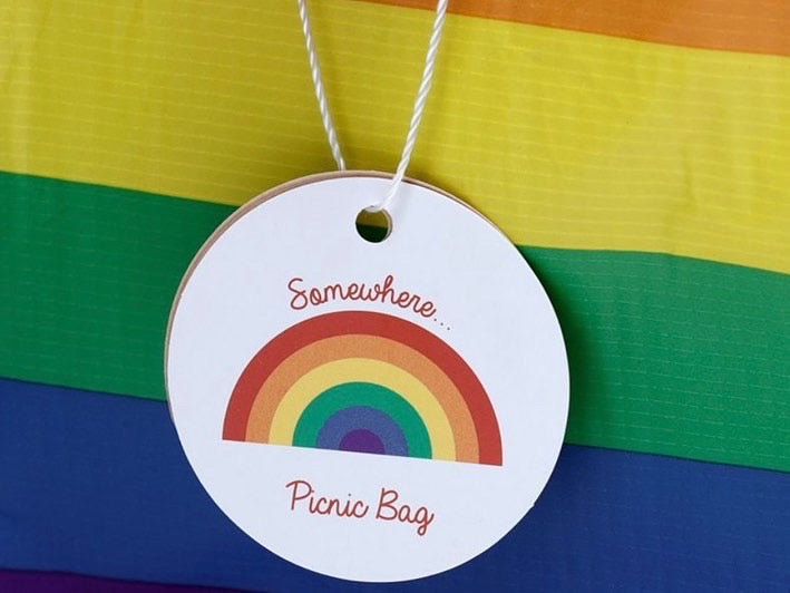 Rainbow Design Picnic Cool Bag made from Recycled Plastic Bottles - Insulated Lunch Bag | LGBTQ+ and Pride Gifts