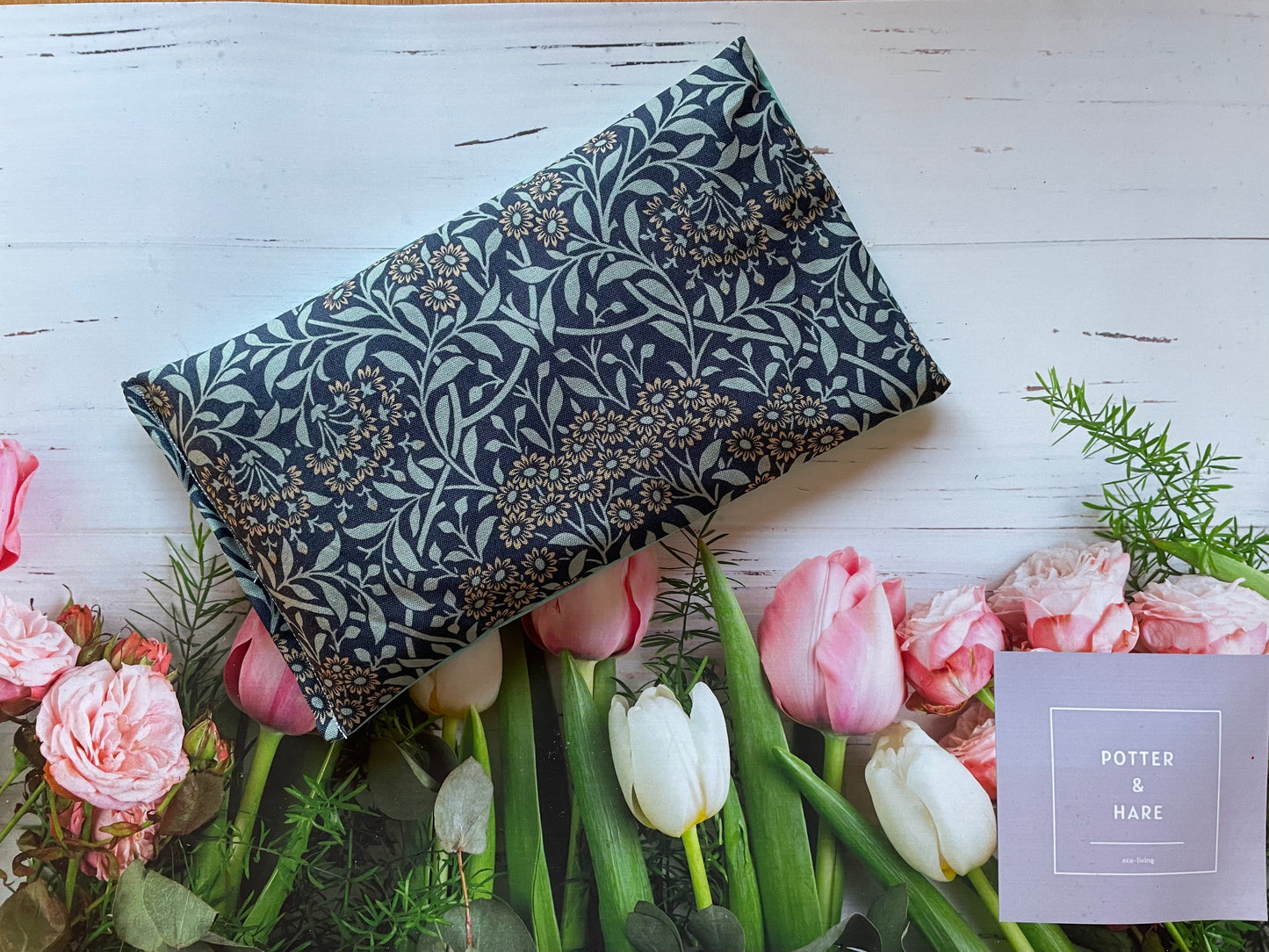William Morris Fabric Reusable Wheat and Lavender Heat or Chill Pad |Heat Packs | Weighted Aromatherapy Eye Pillow