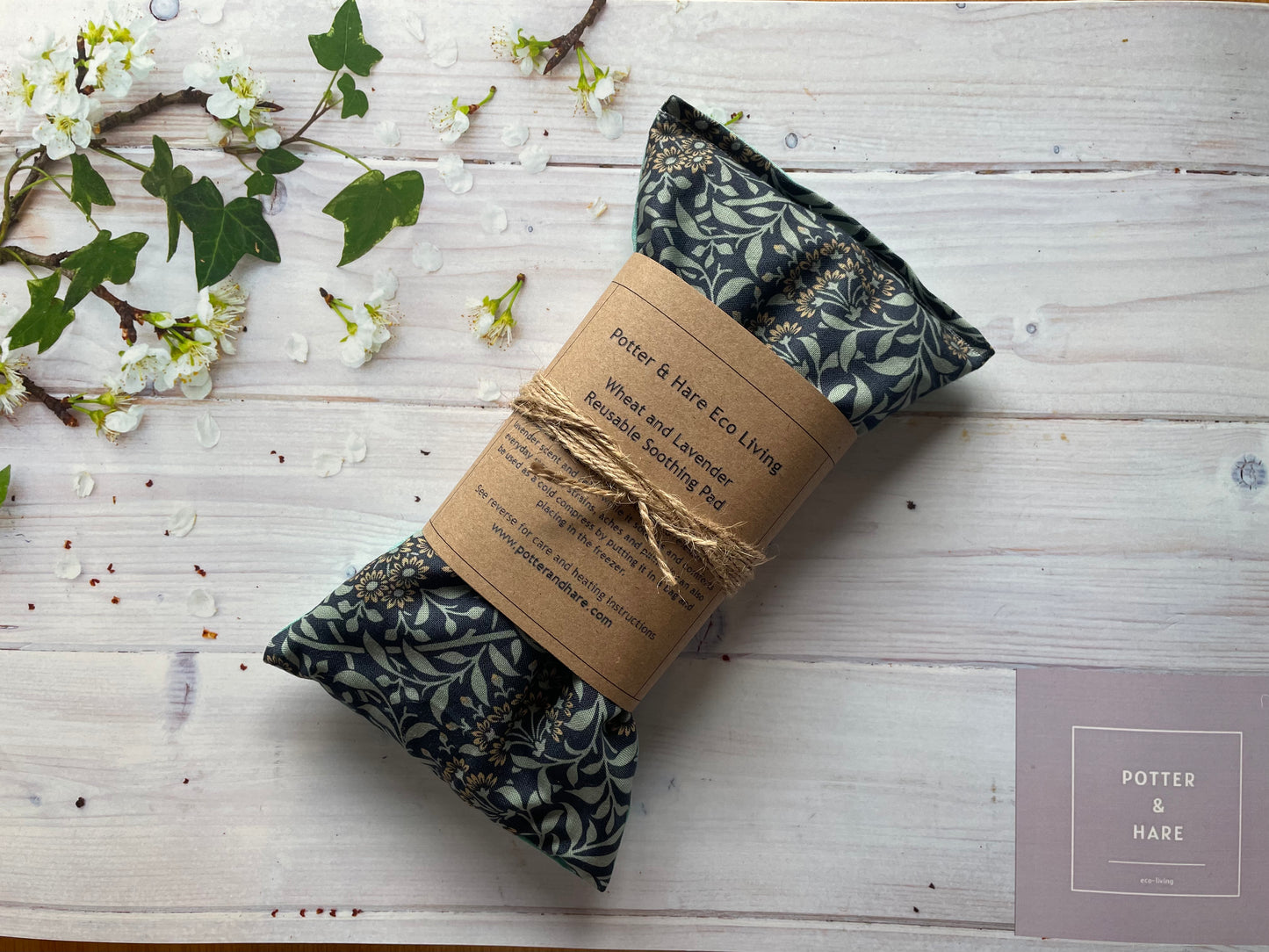 William Morris Fabric Reusable Wheat and Lavender Heat or Chill Pad |Heat Packs | Weighted Aromatherapy Eye Pillow