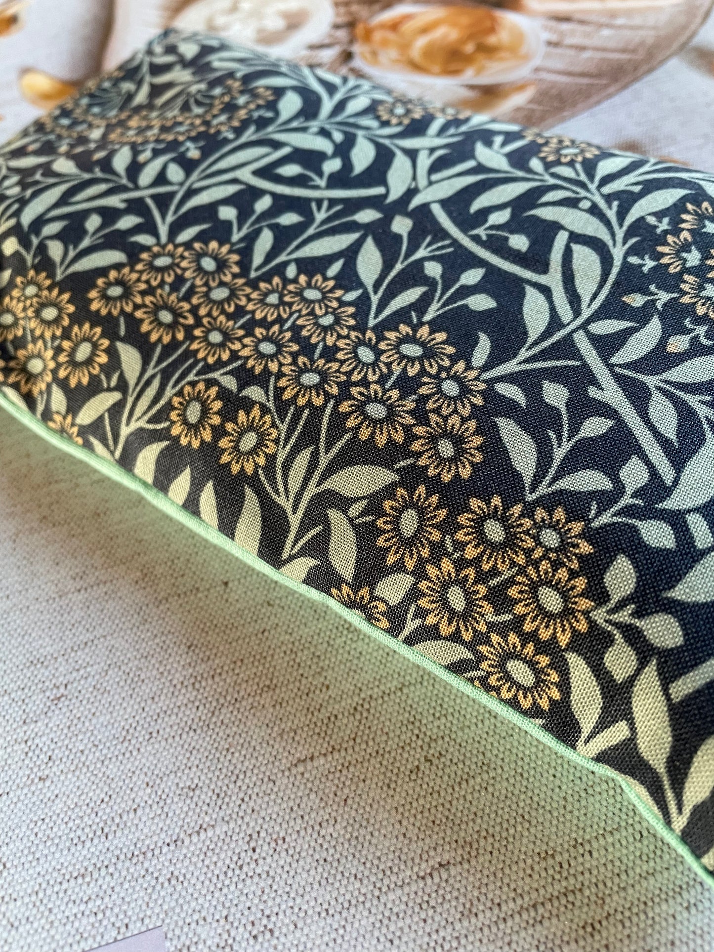 William Morris Fabric Reusable Wheat and Lavender Heat or Chill Pad |Heat Packs | Weighted Aromatherapy Eye Pillow