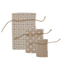 Load image into Gallery viewer, Natural and Reusable Gift bags, set of 3, jute natural
