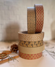 Load image into Gallery viewer, Dalmation Print Eco Friendly Paper Packaging Tape, Compostable, Biodegradable, Curbside Recyclable Kraft Brown Tape  25mm x 50metre roll
