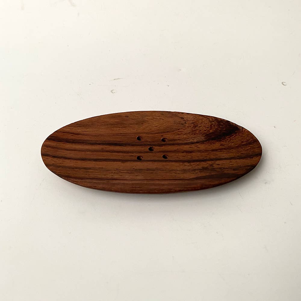 Wood Soap Dish, 10x5cm