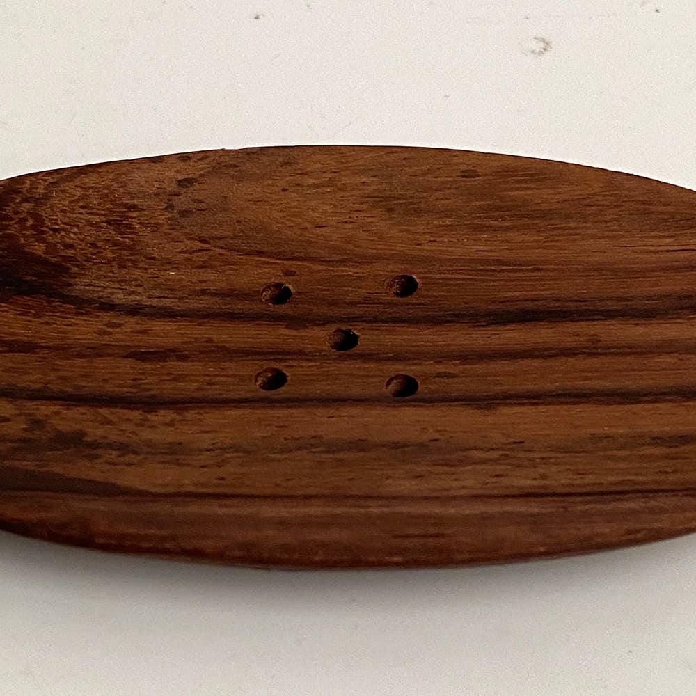 Wood Soap Dish, 10x5cm