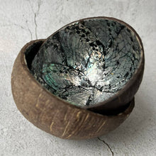 Load image into Gallery viewer, Coconut Shell Bowl with Abalone Inlay
