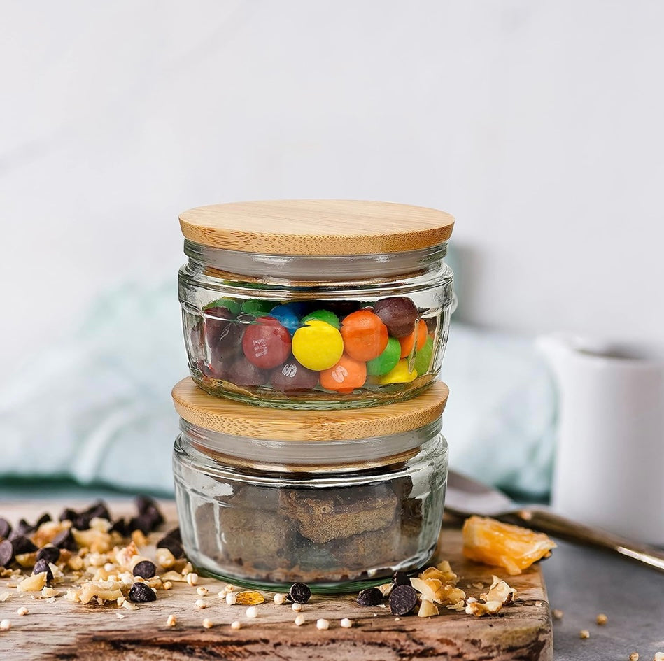 Bamboo Lids for Gu Type Dessert Dishes, Set of 4