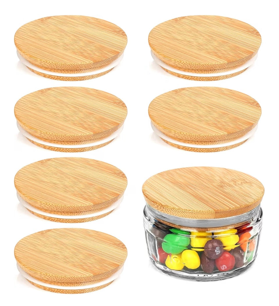 Bamboo Lids for Gu Type Dessert Dishes, Set of 4