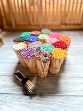 Load image into Gallery viewer, Luxury Long Coloured Matches Refill, 100mm/10cm/4 inches, Match Pot Refills, Rainbow Matches, Multicoloured Matches, Matches for Candles
