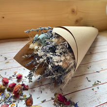 Load image into Gallery viewer, Dried Wildflower Flower Bouquet, Bouquet of Dried Flowers, Bunch of Dried Lavender and Other Wildflowers and Grasses, Bouquet of Dried Grasses

