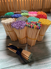 Load image into Gallery viewer, Luxury Long Coloured Matches Refill, 100mm/10cm/4 inches, Match Pot Refills, Rainbow Matches, Multicoloured Matches, Matches for Candles
