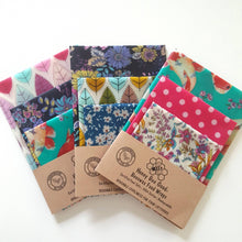 Load image into Gallery viewer, Honey Bee Good - Bargain HANDMADE Beeswax Food Wraps | Sets of 3 &amp; Singles
