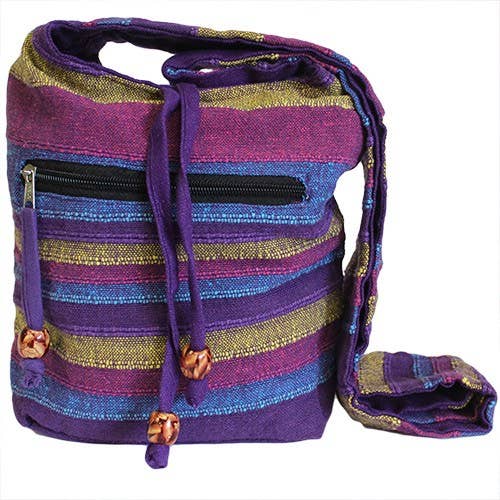 Nepal Sling Bag, Festival Bag, Handmade Handbag, Cross Body Bag, Messenger Bag  - Wild Flowers