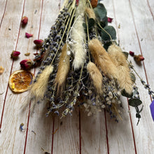 Load image into Gallery viewer, Dried Wildflower Flower Bouquet, Bouquet of Dried Flowers, Bunch of Dried Lavender and Other Wildflowers and Grasses, Bouquet of Dried Grasses
