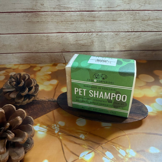Natural Pet Shampoo Bar with Lavender, Lemongrass and Neem Oil