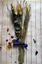 Load image into Gallery viewer, Dried Wildflower Flower Bouquet, Bouquet of Dried Flowers, Bunch of Dried Lavender and Other Wildflowers and Grasses, Bouquet of Dried Grasses
